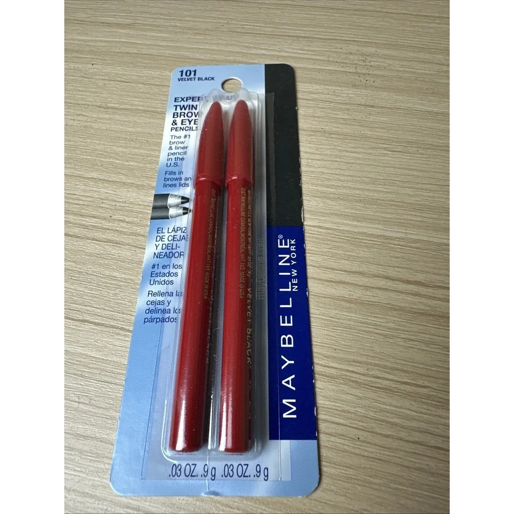 Maybelline Expert Wear Twin Brow & Eye Pencils Velvet Black 101